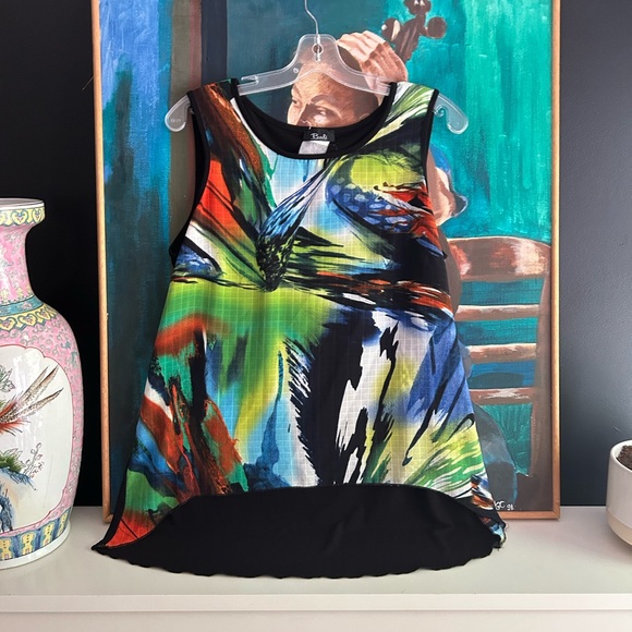 Bali Tops - Bali Multicolor Abstract Tank Top L